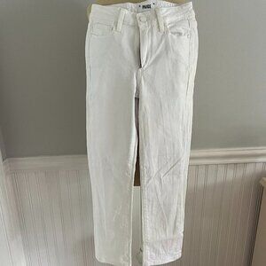 Paige straight leg white jeans